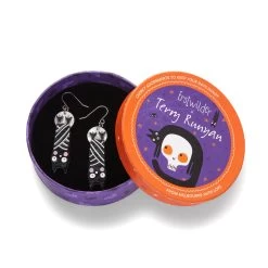 Halloween Hang-up Bat Drop Earrings -Erstwilder egbs102halloweenhang upbatdropearrings 3
