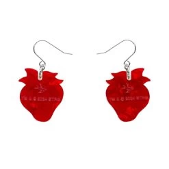 Darling Strawberry Drop Earrings -Erstwilder egbw102darlingstrawberrydropearrings 2