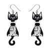 It’s Kitty Time Drop Earrings -Erstwilder egcc101itskittytimedropearrings 1
