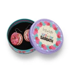 Donut Cake Drop Earrings -Erstwilder egcf101donutcakedropearrings 3