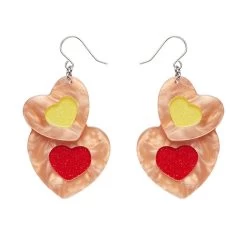 Lolly Heart Cookies Drop Earrings