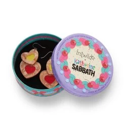 Lolly Heart Cookies Drop Earrings -Erstwilder egcf104lollyheartcookiesdropearrings 3