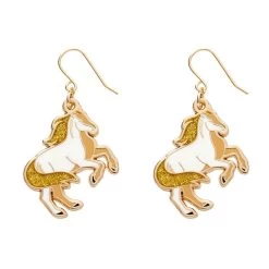 Princely Steed Enamel Drop Earrings -Erstwilder egci102princelysteedenamelearrings 1