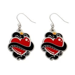 King Of Cobras Enamel Drop Earrings -Erstwilder egci103kingofcobrasenamelearrings 1