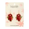 Scarf Souvenir Enamel Drop Earrings -Erstwilder egci107scarfsouvenirenamelearrings 3