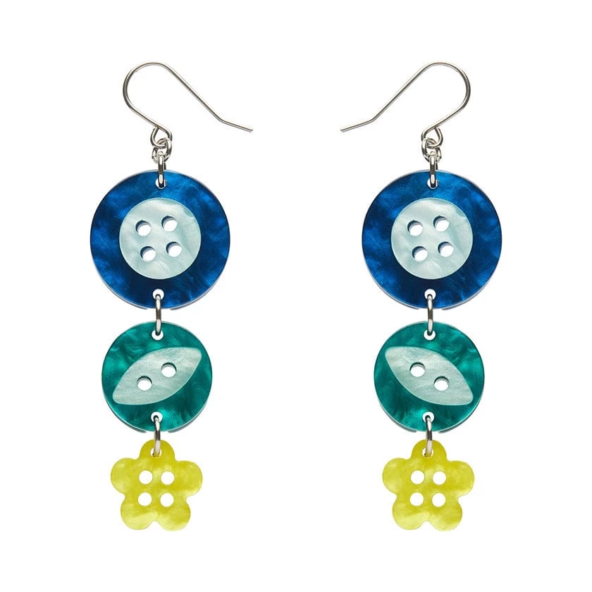 Cute As A Button Drop Earrings 3 Cute As A Button Drop Earrings