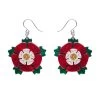 Tudor Rose Drop Earrings -Erstwilder egcp103tudorrosedropearrings 1