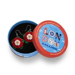 Tudor Rose Drop Earrings -Erstwilder egcp103tudorrosedropearrings 3