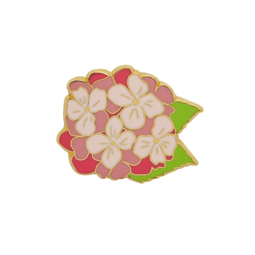 Heartfelt Hydrangea Enamel Pin 3 Heartfelt Hydrangea Enamel Pin