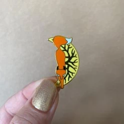 The Prowling Fox Enamel Pin