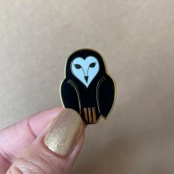 Owl Ornamental Enamel Pin