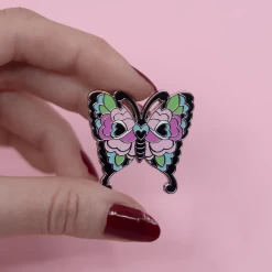 Fright Of The Butterfly Enamel Pin