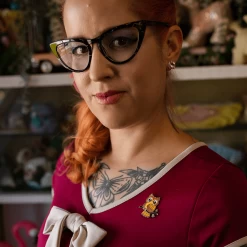 Erstwilder -Erstwilder ep0154 9000 owl eyes on you enamel pin model crop