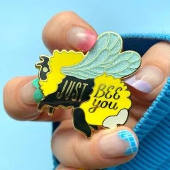 Just Bee You Enamel Pin -Erstwilder ep0176 6000 just bee you enamel pin handheld