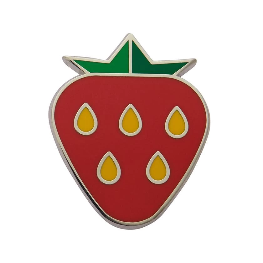 Fruit Salad Strawberry Enamel Pin 4 Fruit Salad Strawberry Enamel Pin - Image 2