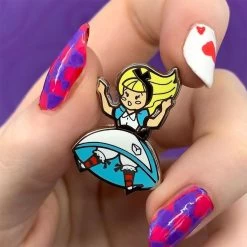 Alice Down The Rabbit Hole Enamel Pin