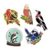 An Australian Christmas Bird Enamel Pin Pack - 5 Piece -Erstwilder ep 228 1