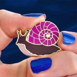 Painted Shell Enamel Pin