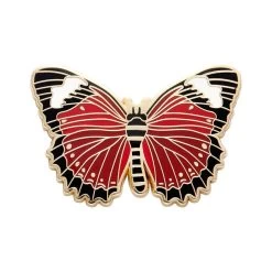 Wings Laced In Red Enamel Pin -Erstwilder epbo101wingslacedinredenamelpin 1