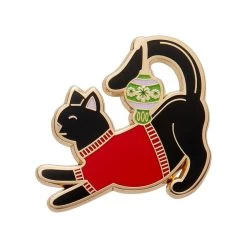 Feline Festive Enamel Pin -Erstwilder epbq105felinefestiveenamelpin 1