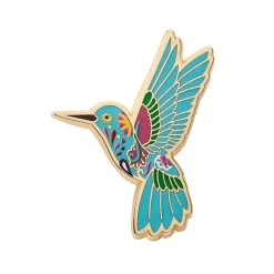 Frida's Hummingbird Enamel Pin -Erstwilder epca105frida shummingbirdenamelpin 1