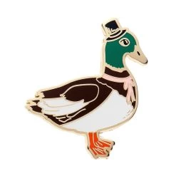 Well-Dressed Duck Enamel Pin -Erstwilder epch103well dressedduckenamelpin 1