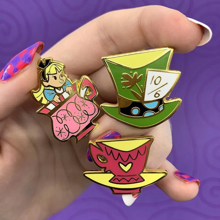 Kitchy Witch Alice's Wonderland Teaparty Pin Pack - 3 Piece 4 Kitchy Witch Alice's Wonderland Teaparty Pin Pack - 3 Piece - Image 2