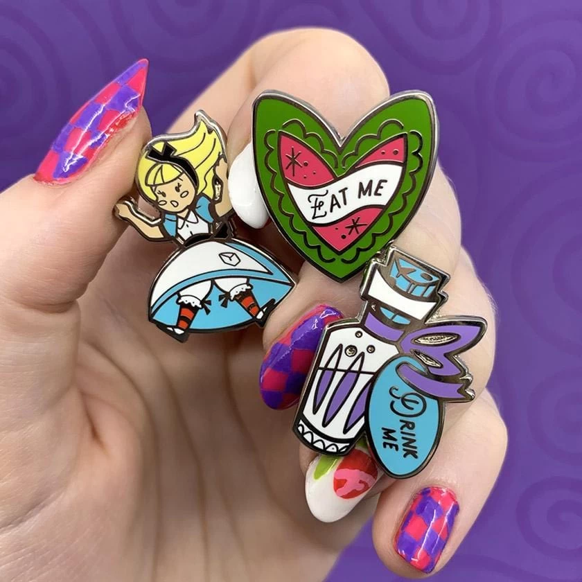 Kitchy Witch Alice's Wonderland Falling Alice Pin Pack - 3 Piece 4 Kitchy Witch Alice's Wonderland Falling Alice Pin Pack - 3 Piece - Image 2