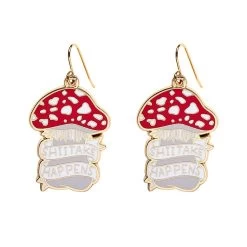 Shiitake Happens Enamel Drop Earrings -Erstwilder er 0004