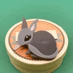 Blushing Bilby Brooch -Erstwilder erstwilder blushing bilby brooch gif grey
