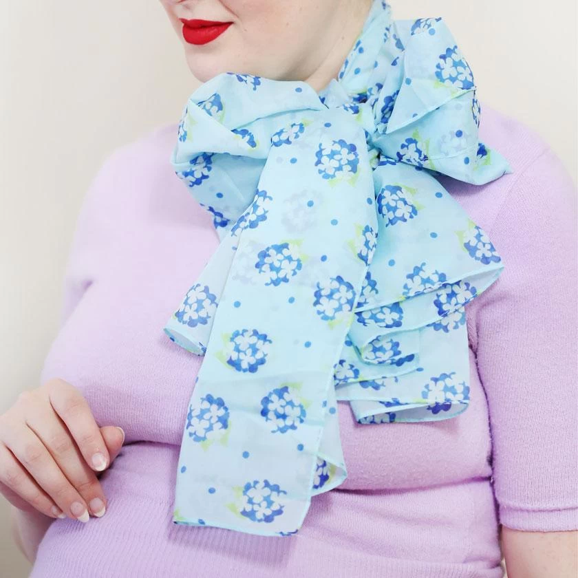 Heartfelt Hydrangea Neck Large Neck Scarf 4 Heartfelt Hydrangea Neck Large Neck Scarf - Image 2