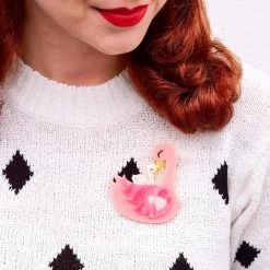 My Little Love Brooch -Erstwilder erstwilder my little love brooch model pink