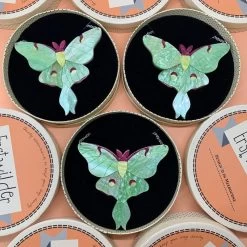 Over The Moon Necklace -Erstwilder erstwilder over the moon luna moth necklace variation green