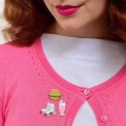 Hearty Hamburger Enamel Pin -Erstwilder erstwilder roadside diner enamel pin set model pink bea29ec4 30ab 4f64 b866 d304482a6973