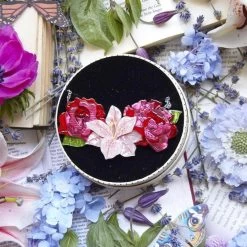 Tickled Pink Flower Necklace (Large) -Erstwilder erstwilder rose lily peony necklace pink flatlay