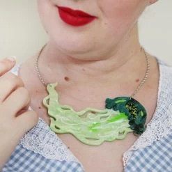 Slippin' Under Jellyfish Necklace -Erstwilder erstwilder slippin under jellyfish necklace front green