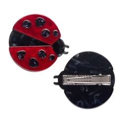 Lou-Lou Ladybug Hair Clips Set - 2 Piece -Erstwilder ha 0025ah2hr05lou louladybughairclips 2