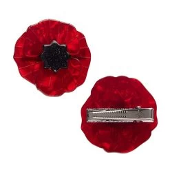 Poppy Field Hair Clips Set - 2 Piece -Erstwilder ha 0037ah2hr01poppyfieldhairclips 2
