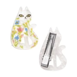 Feline Florescence Hair Clips Set - 2 Piece -Erstwilder hray102felineflorescencehairclipsset 2piece 2