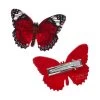 Wings Laced In Red Hair Clips Set - 2 Piece -Erstwilder hrbo102wingslacedinredhairclipsset 2piece 2