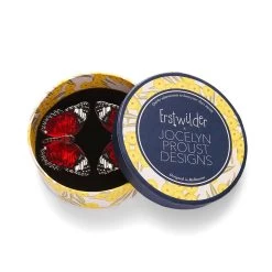 Wings Laced In Red Hair Clips Set - 2 Piece -Erstwilder hrbo102wingslacedinredhairclipsset 2piece 3