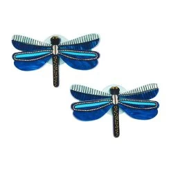 Sapphire Sky Dancer Hair Clips Set - 2 Piece -Erstwilder hrbo103sapphireskydancerhairclipsset 2piece 1