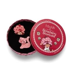 Strawberries And Custard Hair Clips Set - 2 Piece -Erstwilder hrbw102strawberriesandcustardhairclipsset 2piece 3