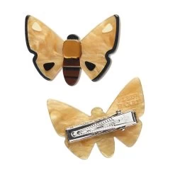 Forest Moth Hair Clips Set - 2 Pieces -Erstwilder hrch101forestmothhairclipsset 2pieces 2