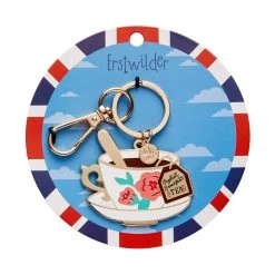 Fancy A Cuppa Enamel Key Ring -Erstwilder krcp101fancyacuppaenamelkeyring 3