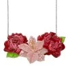Tickled Pink Flower Necklace (Large) 2 Tickled Pink Flower Necklace (Large) -Erstwilder n6802 1020