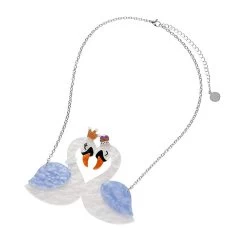 Swan Love Necklace -Erstwilder nscp104swanlovenecklace 2
