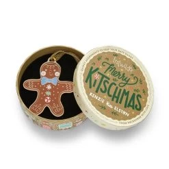 Santa's Snack Enamel Tree Ornament -Erstwilder otbq105santassnackenameltreeornament 3