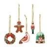 Merry Kitschmas Enamel Tree Ornament Pack - 5 Pieces -Erstwilder otxbq101merrykitschmasenamelornamentpack