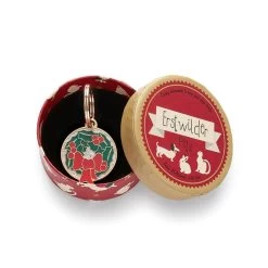 Deck The Halls Enamel Pet Charm -Erstwilder pet0004 1000 deck the halls enamel pet charm 2